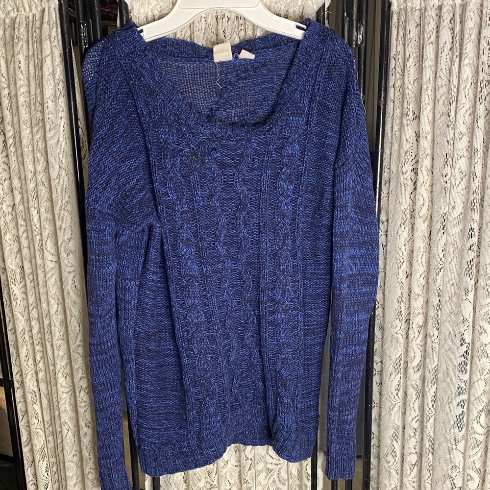 Roxy Women's Navy Cable Knit Sweater size Small